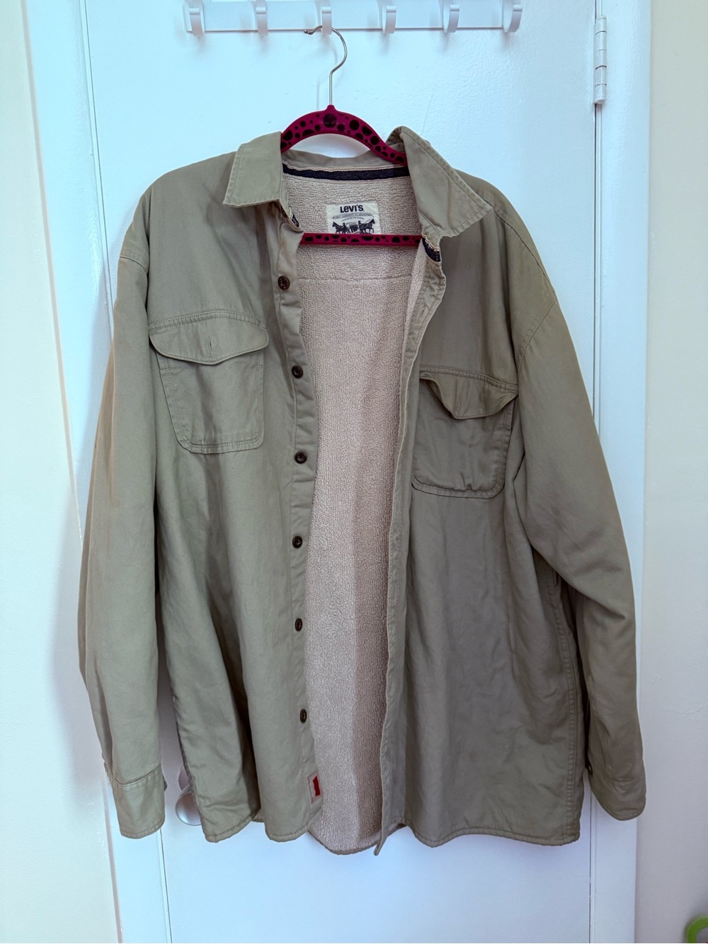 Levi's Men's khaki Sherpa-Lined Jacket